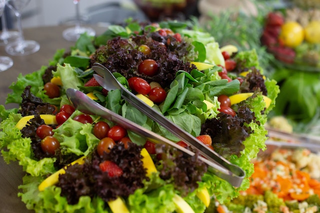 a colorful salad