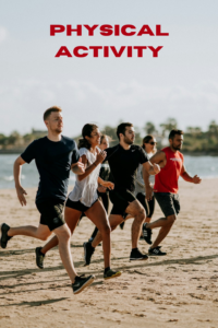 Healthy lifestyle habits-Men and woman running on sea shore