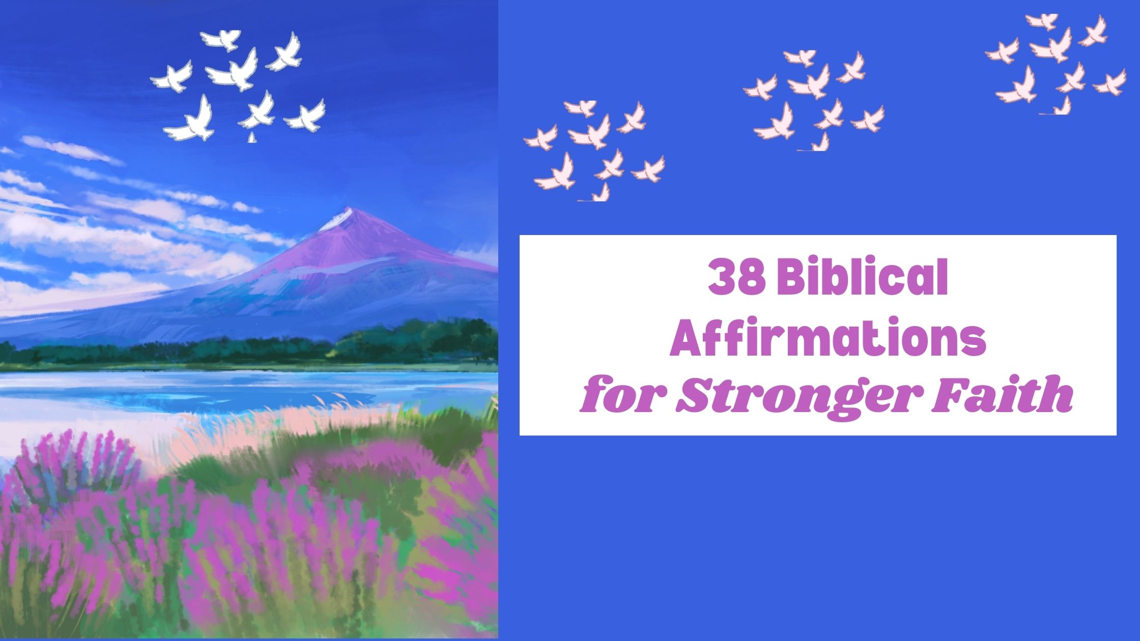beautiful blue background with water dove flying: Biblical affirmation