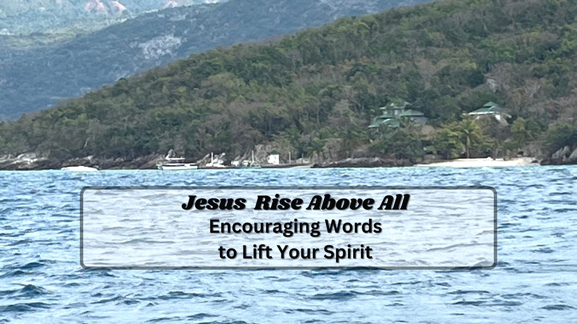 Peaceful lake with blue sky, reflecting the serenity of Jesus