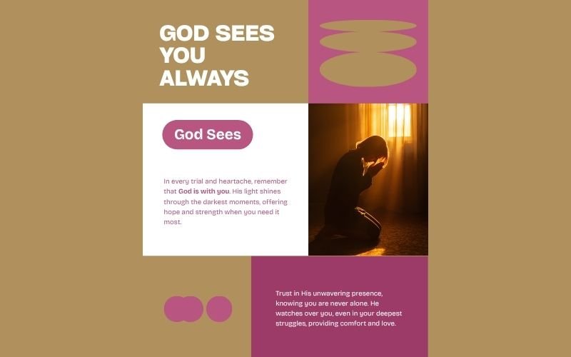 woman praying in hard times trusting God sees her